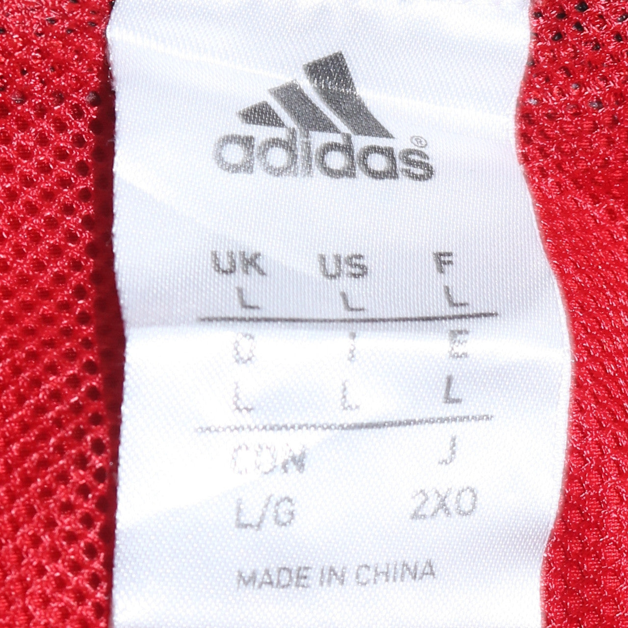 Adidas Men’s Red Track Jacket L Full Zip Logo Sports Casual