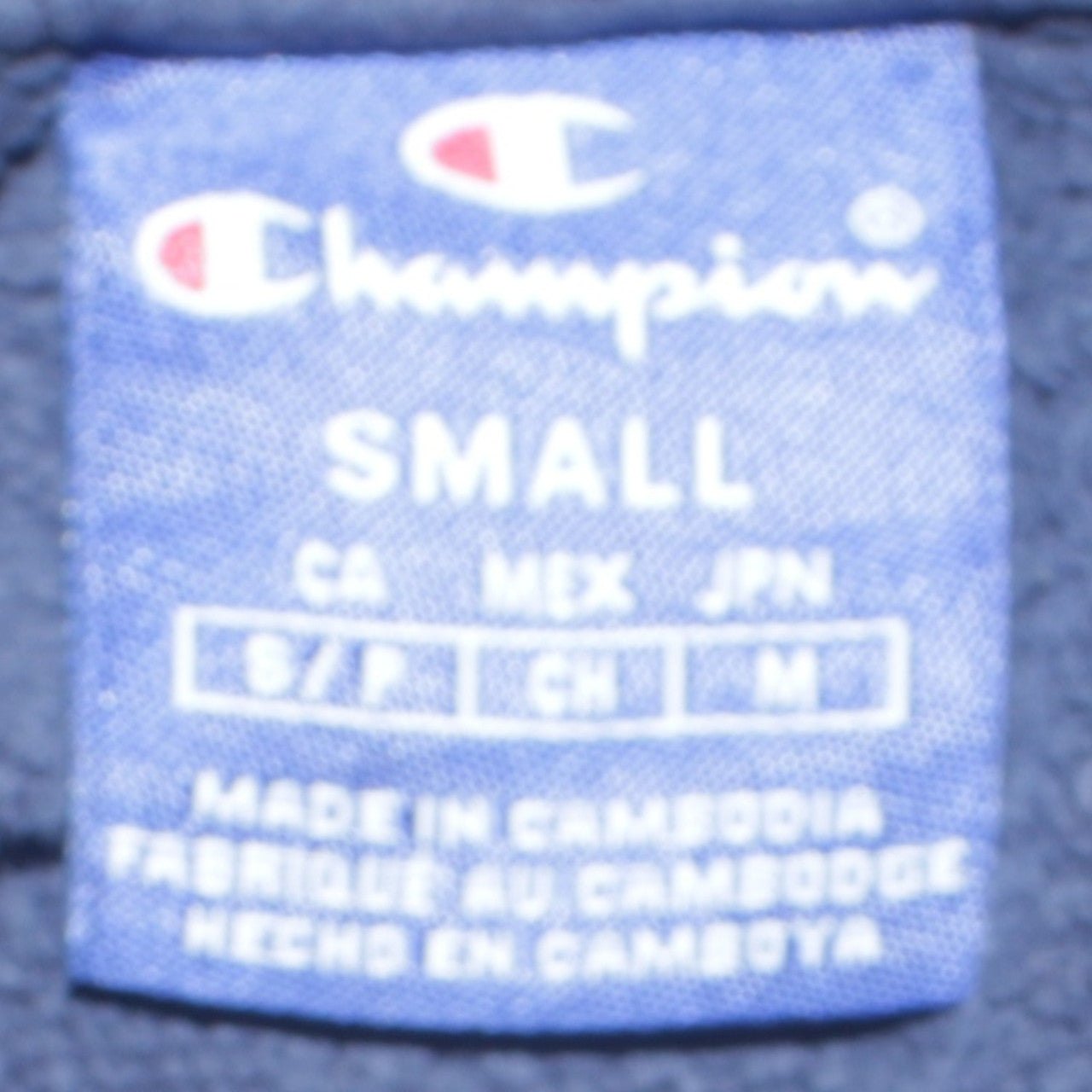 Mens UK Size S Champion Blue Pullover Hoodie