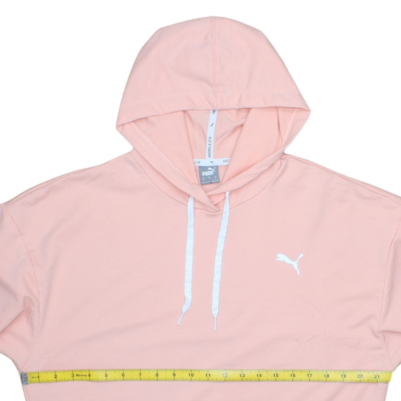 Puma Womens Pink Hoodie Sweatshirt M Medium Pullover Cotton Blend