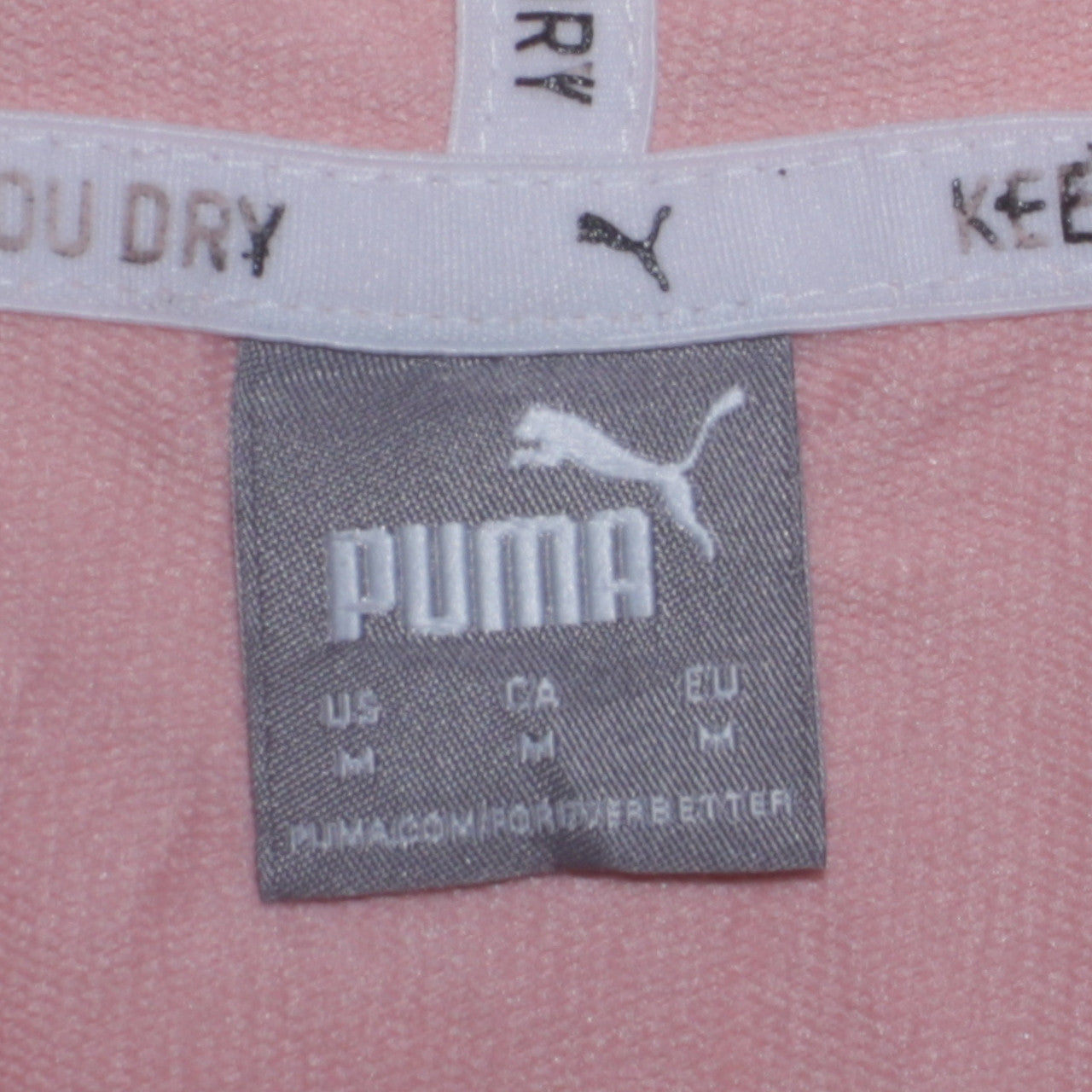 Puma Womens Pink Hoodie Sweatshirt M Medium Pullover Cotton Blend