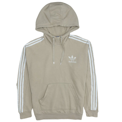 Adidas Womens Beige Pullover Hoodie UK 12 Casual Cotton Blend