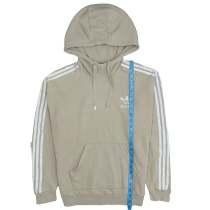 Adidas Womens Beige Pullover Hoodie UK 12 Casual Cotton Blend