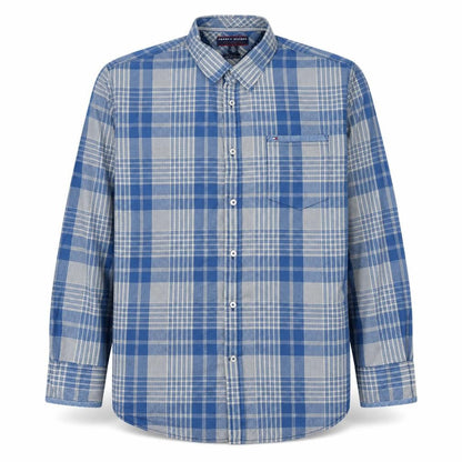 Tommy Hilfiger Men’s Blue Plaid XL Button-Up Shirt Custom Fit