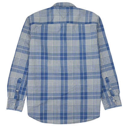 Tommy Hilfiger Men’s Blue Plaid XL Button-Up Shirt Custom Fit