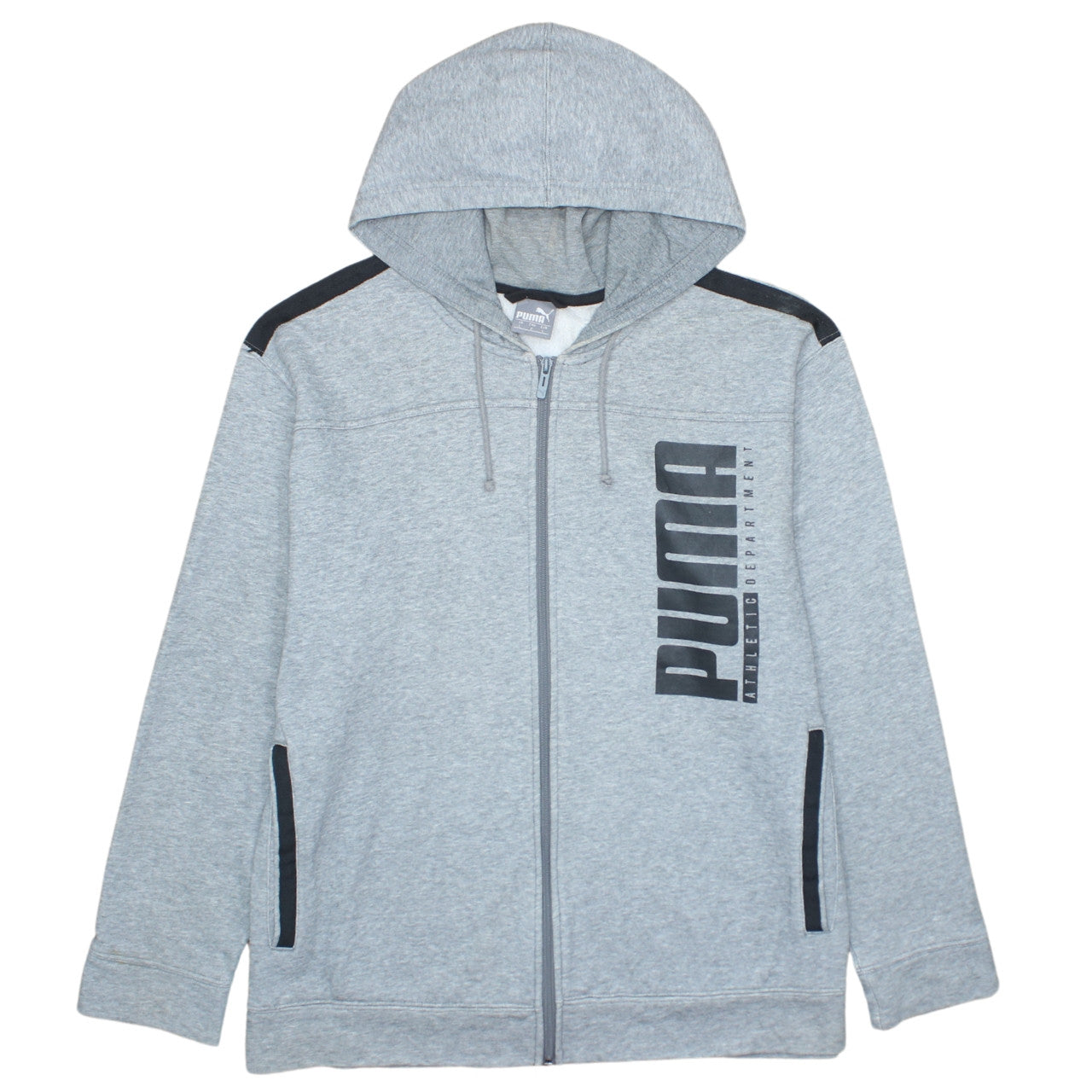 Mens UK Size L PUMA Grey Full Zip Hoodie