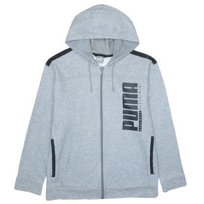 Mens UK Size L PUMA Grey Full Zip Hoodie