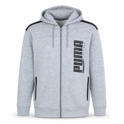 Mens UK Size L PUMA Grey Full Zip Hoodie