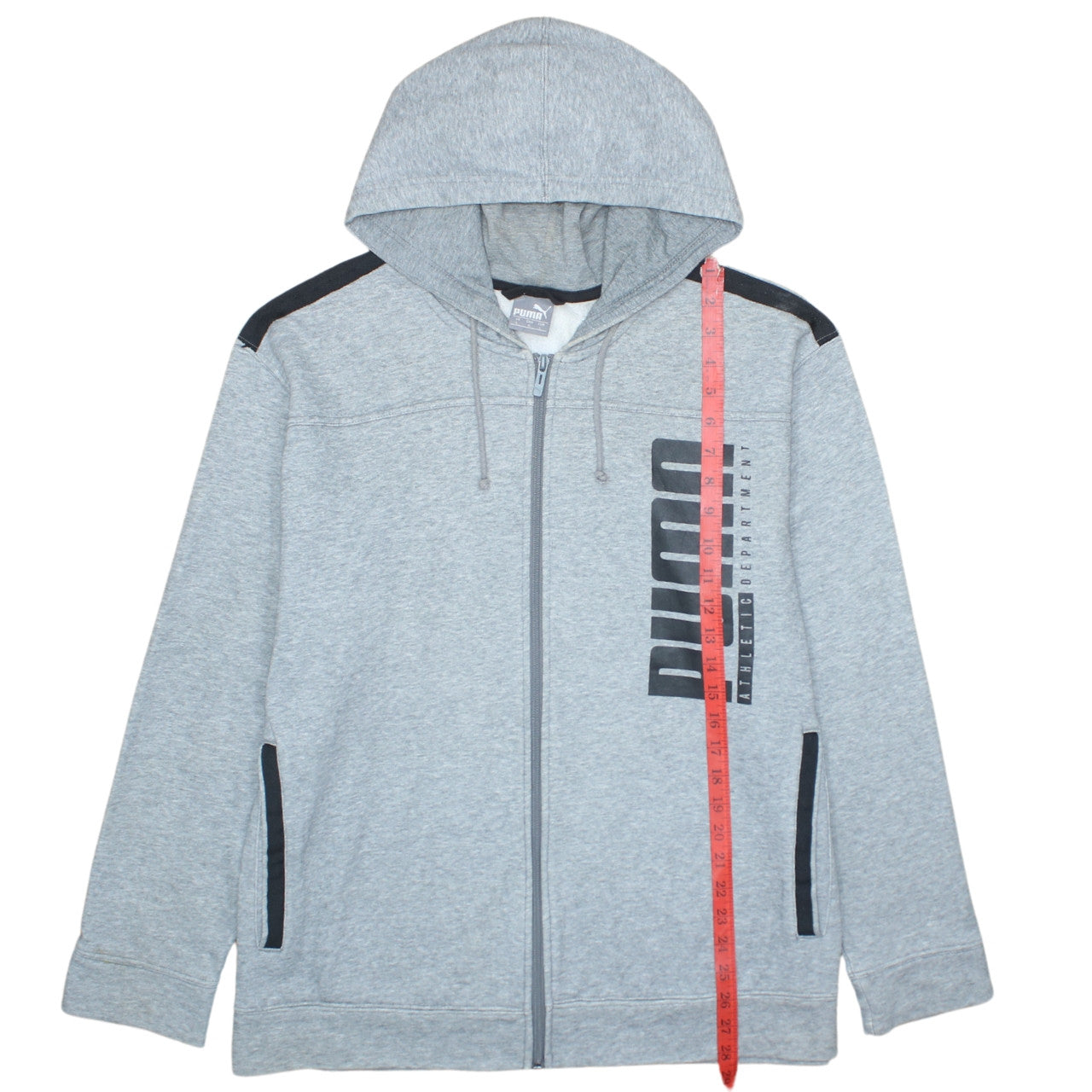 Mens UK Size L PUMA Grey Full Zip Hoodie