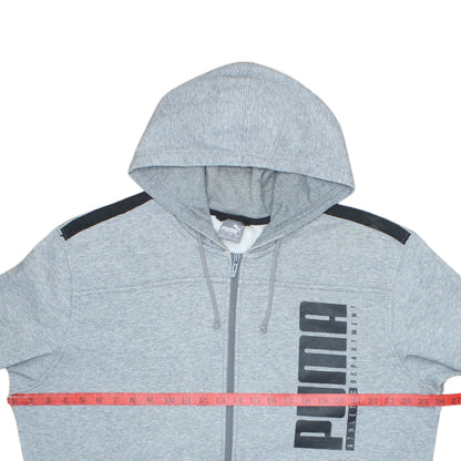Mens UK Size L PUMA Grey Full Zip Hoodie