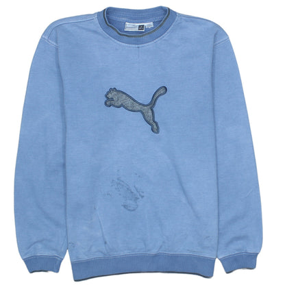 Mens UK Size S PUMA Blue Pullover Sweatshirt
