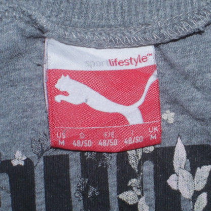 Puma Unisex Adults Grey Crew Neck Graphic Sweatshirt Size M