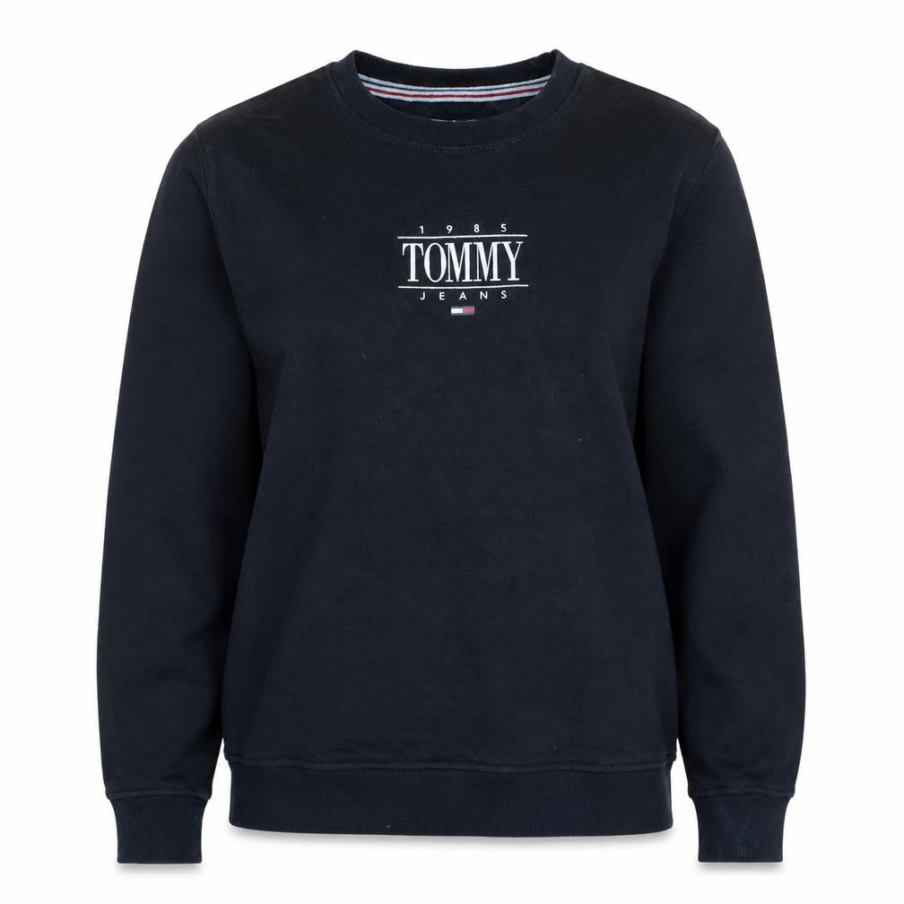 Tommy Jeans Women’s Black Pullover Sweatshirt Size S Crew Neck Logo