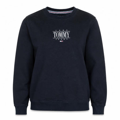 Tommy Jeans Women’s Black Pullover Sweatshirt Size S Crew Neck Logo