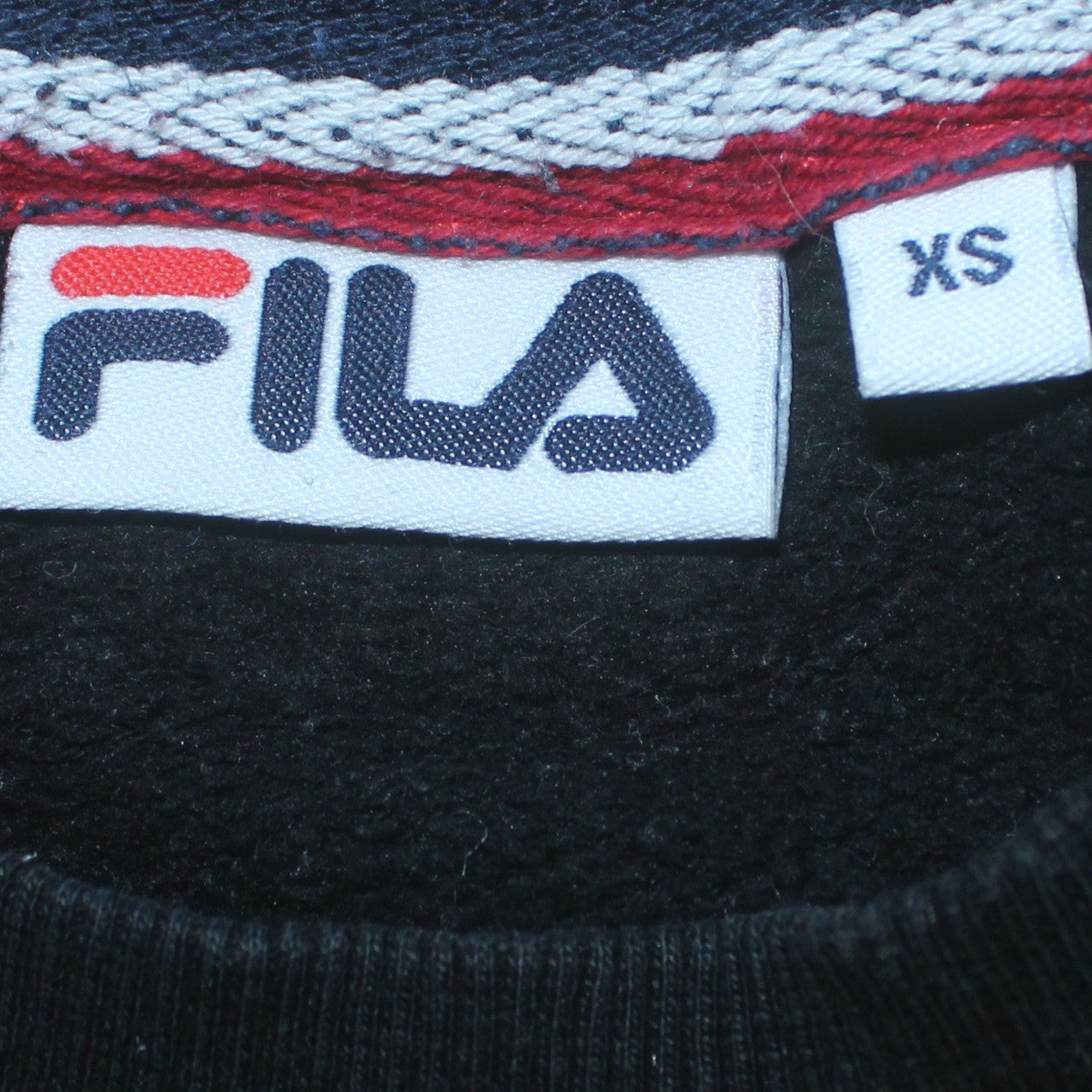 Mens UK Size XS FILA Black Pullover Sweatshirt