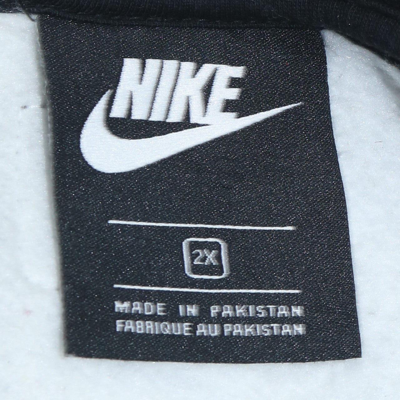 Nike Womens Black White Logo Sweatshirt 2XL Cotton Blend