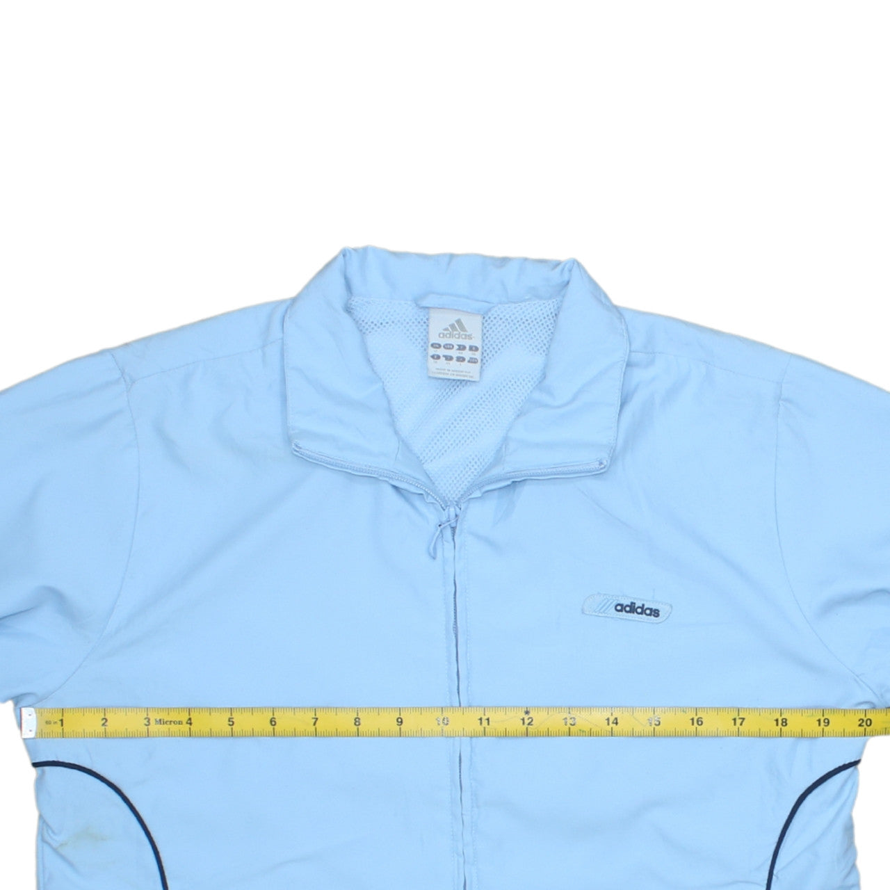 Adidas Women Blue Size 12 Track Jacket Lightweight Full Zip