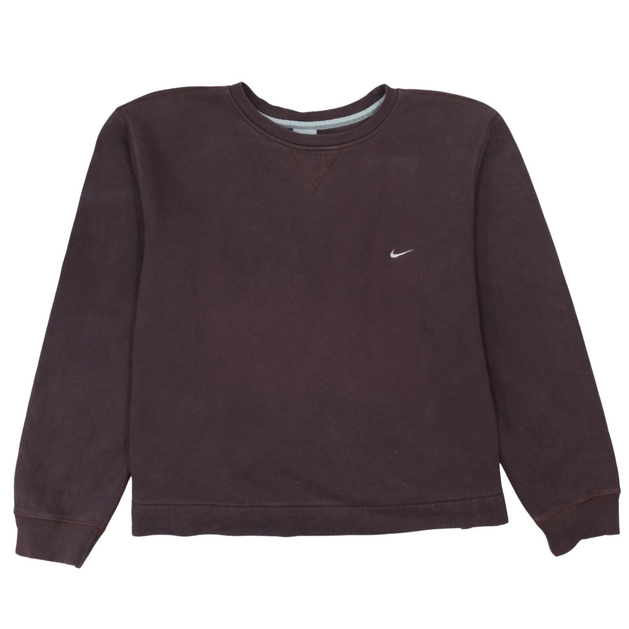 Nike Women’s Brown Sweatshirt XL Cotton Blend Crew Neck Logo