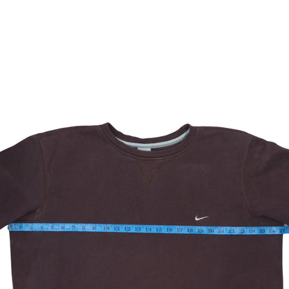 Nike Women’s Brown Sweatshirt XL Cotton Blend Crew Neck Logo