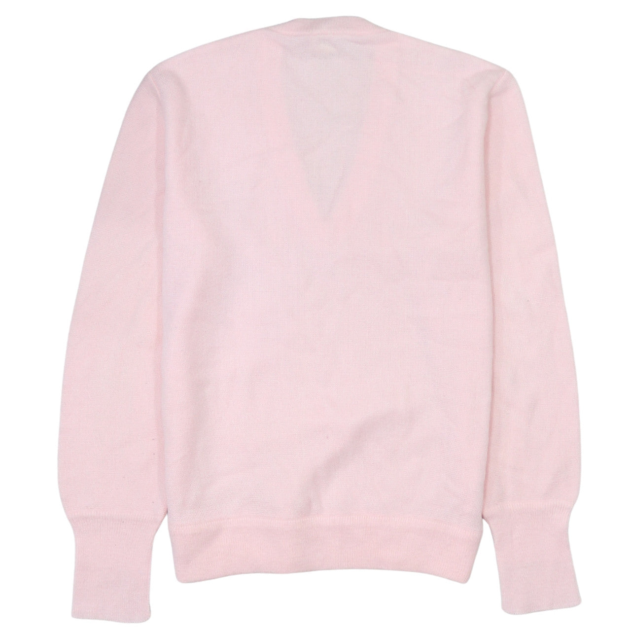 Lacoste Men's Pink V-Neck Knit Jumper Size L Acrylic Classic Preppy