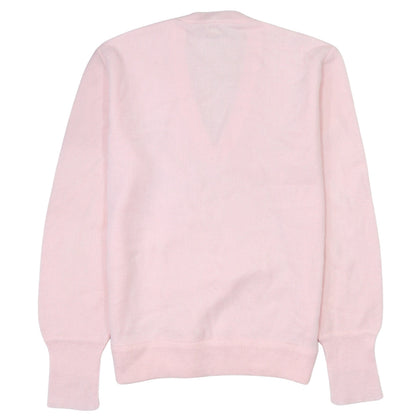 Lacoste Men's Pink V-Neck Knit Jumper Size L Acrylic Classic Preppy