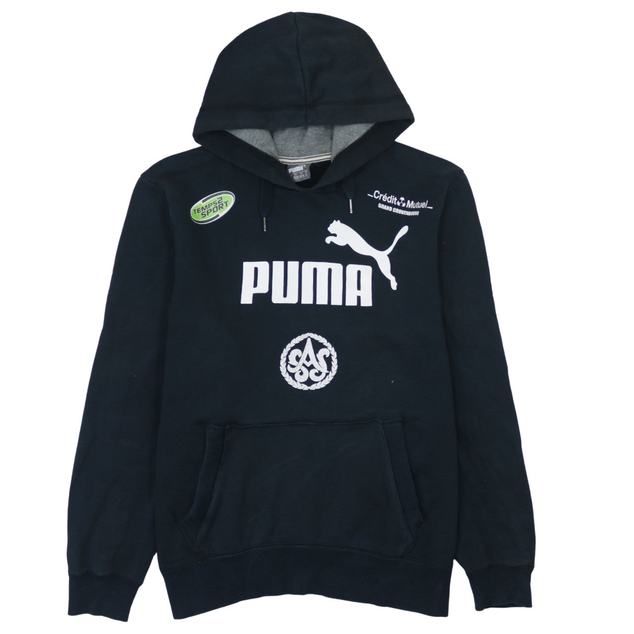 Mens UK Size M PUMA Black Pullover Hoodie