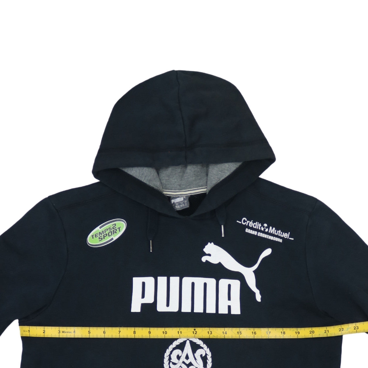 Mens UK Size M PUMA Black Pullover Hoodie