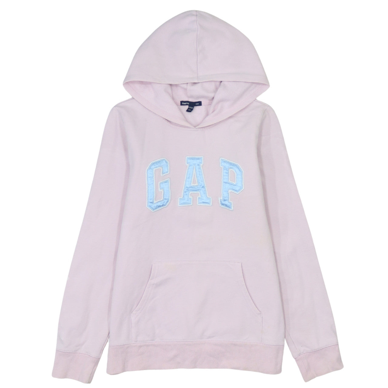 GAP Kids Girls Pink Hoodie 13 Years Pullover Fleece Logo Sweatshirt