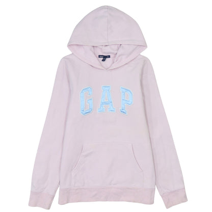 GAP Kids Girls Pink Hoodie 13 Years Pullover Fleece Logo Sweatshirt