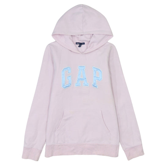 GAP Kids Girls Pink Hoodie 13 Years Pullover Fleece Logo Sweatshirt
