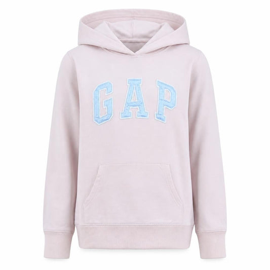 GAP Kids Girls Pink Hoodie 13 Years Pullover Fleece Logo Sweatshirt