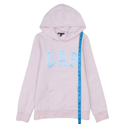 GAP Kids Girls Pink Hoodie 13 Years Pullover Fleece Logo Sweatshirt