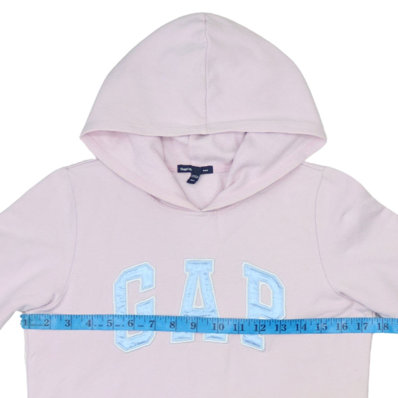 GAP Kids Girls Pink Hoodie 13 Years Pullover Fleece Logo Sweatshirt