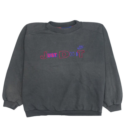 Nike Unisex Black 2XL Pullover Sweatshirt Just Do It Logo