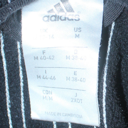 Adidas Women's Black Full Zip Hoodie Size 12 Sports Logo Cotton