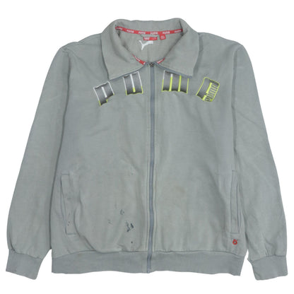 Mens UK Size L PUMA Grey Full Zip Sweatshirt