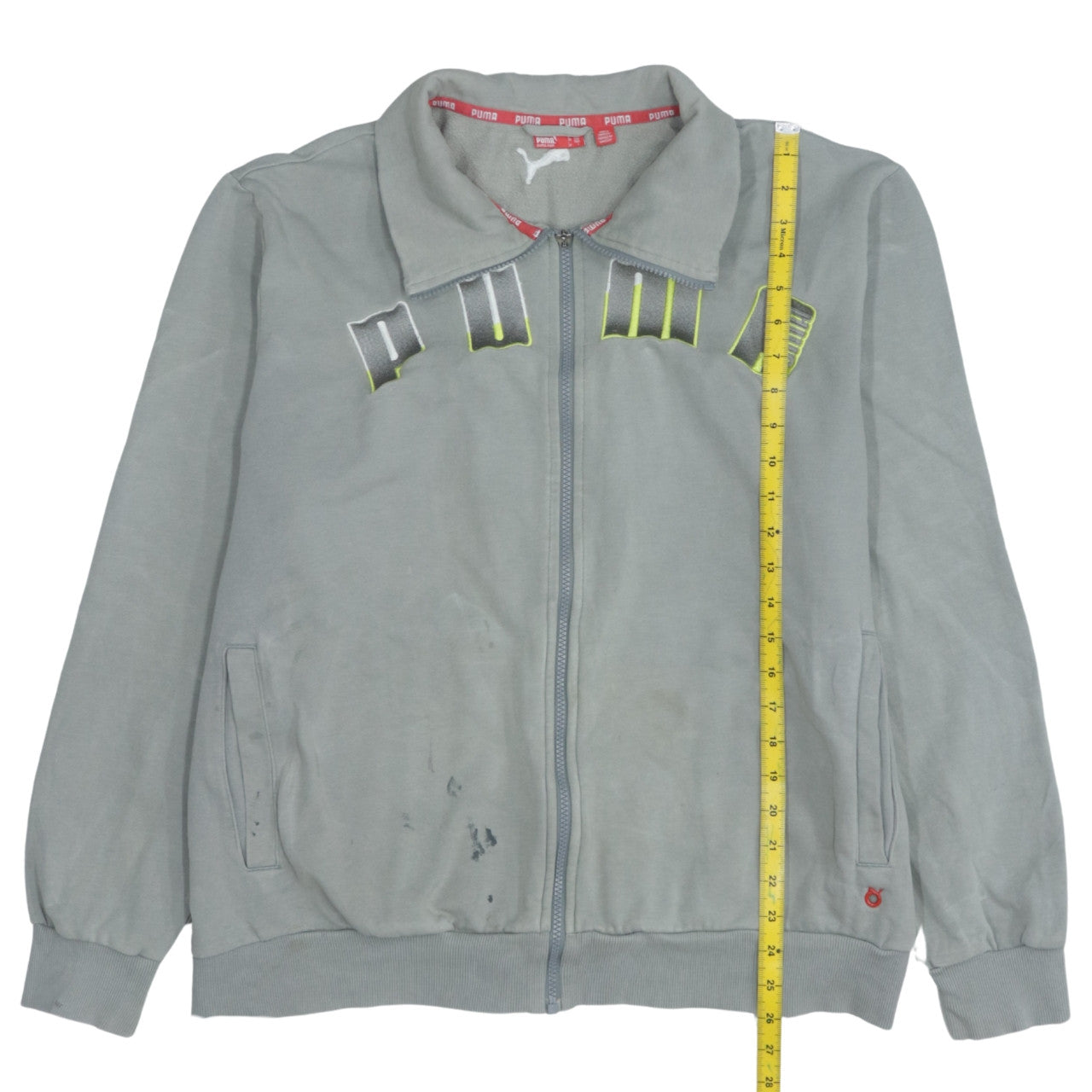 Mens UK Size L PUMA Grey Full Zip Sweatshirt