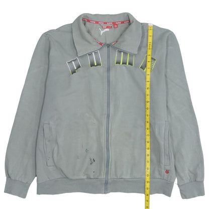 Mens UK Size L PUMA Grey Full Zip Sweatshirt
