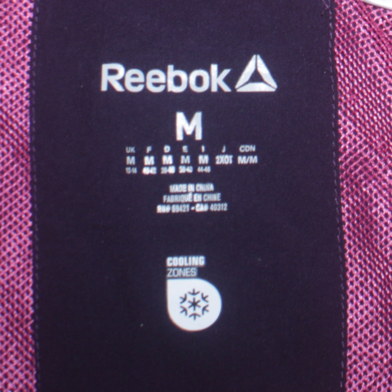 Reebok Womens Purple Geometric Track Jacket Size 12 Full Zip
