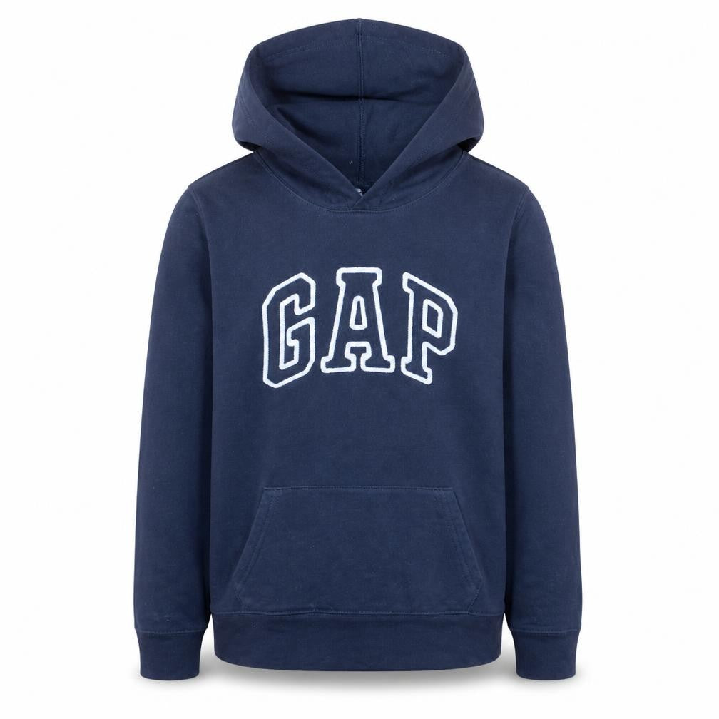 Gap Boys Blue Pullover Hoodie M Cotton Polyester Logo Sweatshirt