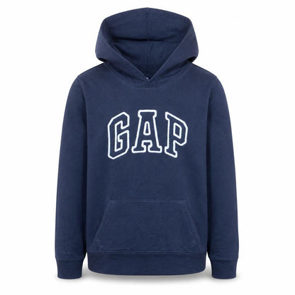 Gap Boys Blue Pullover Hoodie M Cotton Polyester Logo Sweatshirt