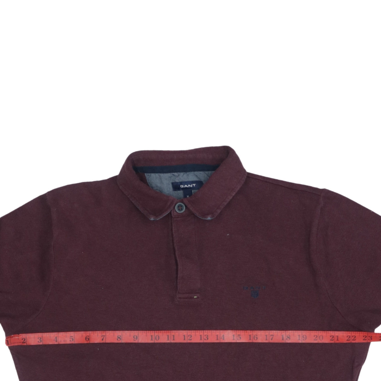 Gant Men’s Brown Long Sleeve Cotton Polo Shirt Size M