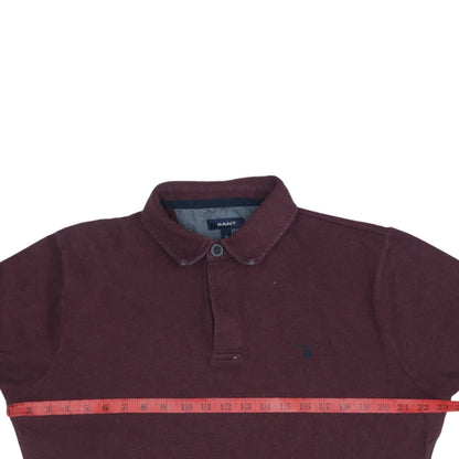 Gant Men’s Brown Long Sleeve Cotton Polo Shirt Size M
