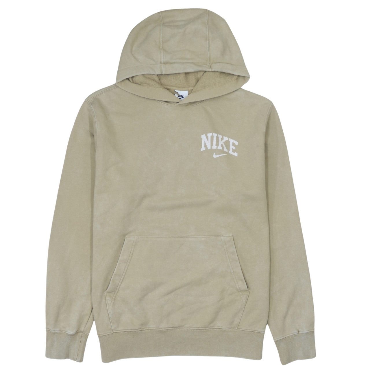 Mens UK Size M Nike Beige Pullover Hoodie