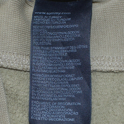 Tommy Hilfiger Men’s Beige Medium Sweatshirt Pullover Logo Crew Neck