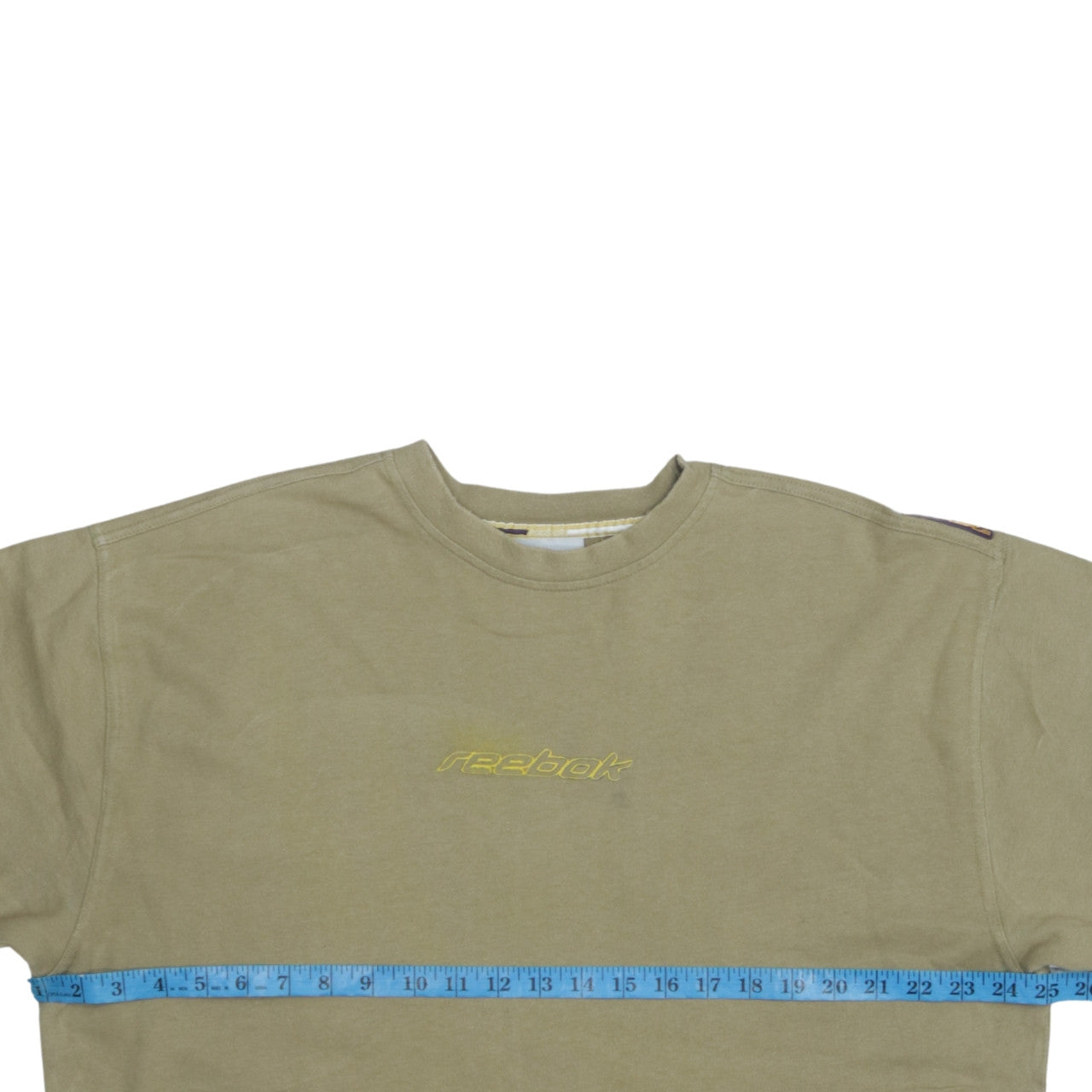 Reebok Mens XL Green Logo T-Shirt Crew Neck Short Sleeve Vintage