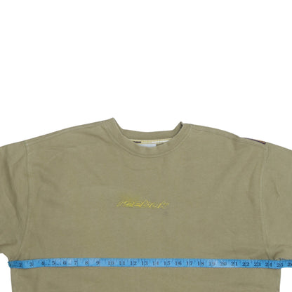 Reebok Mens XL Green Logo T-Shirt Crew Neck Short Sleeve Vintage