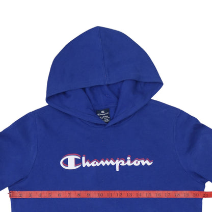 Champion Boys Blue Hoodie Pullover Sweatshirt 15-16 Years Logo Print