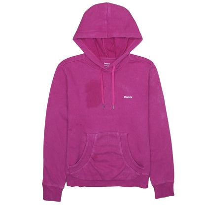 Reebok Womens Pink Hoodie Pullover Size XL Cotton Blend Hooded Sweatshirt