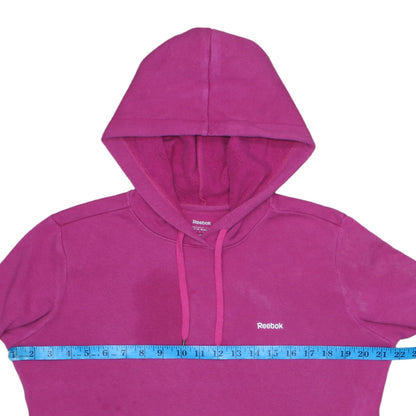 Reebok Womens Pink Hoodie Pullover Size XL Cotton Blend Hooded Sweatshirt
