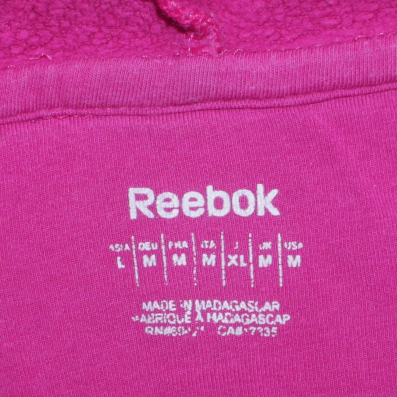 Reebok Womens Pink Hoodie Pullover Size XL Cotton Blend Hooded Sweatshirt